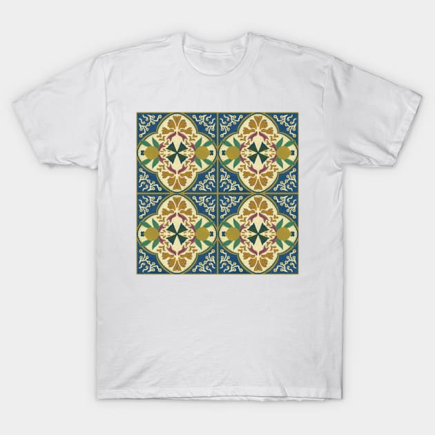 Summer Lemons in My Italian Villa | Blue Yellow T-Shirt by Ipoole